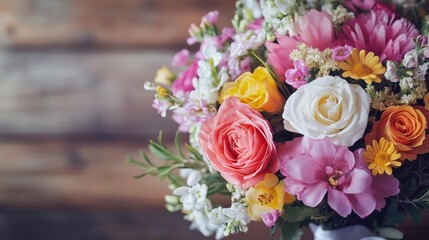 Bridal bouquet of flowers