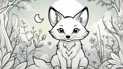 Obraz premium Animal Coloring Book for Children's Development with Outline Drawings
