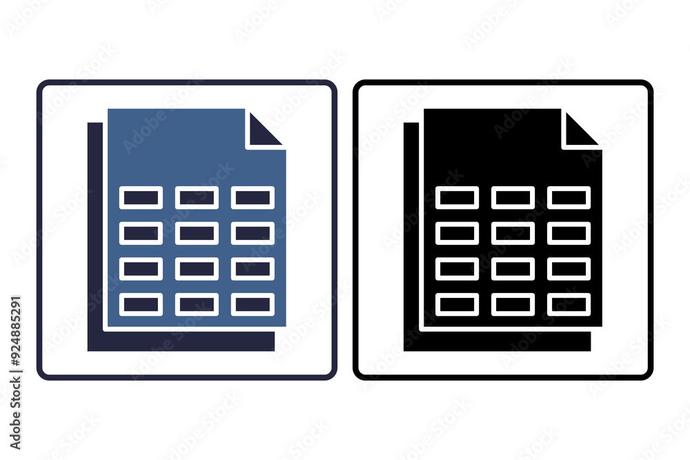 Poster spreadsheet icon. icon related to accounting. suitable for web site, app, user interfaces, printable