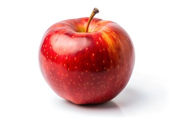 red apple on white background