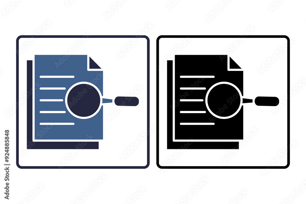 Poster audit icon. icon related to accounting. suitable for web site, app, user interfaces, printable etc. 