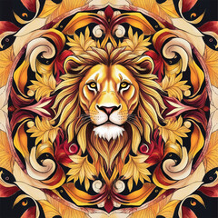 lion head vector