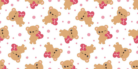 Cute baby animals seamless pattern