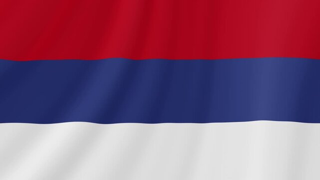Republika Srpska Waving Flag. Realistic Flag Animation. Seamless Loop Background.	
