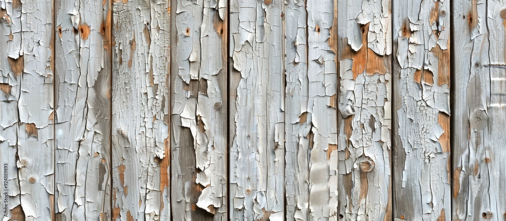 Aufkleber tiled background featuring a worn wooden texture with a peeled and faded appearance suitable for use
