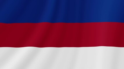 Sorbs Waving Flag. Realistic Flag Animation. Seamless Loop Background.	
