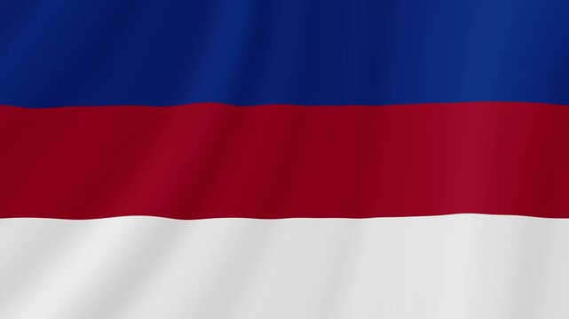 Sorbs Waving Flag. Realistic Flag Animation. Seamless Loop Background.	
