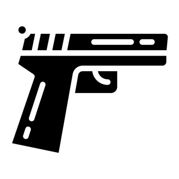 recommend clip art: Modern semi automatic pistol gun weapon icon