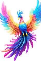 Fototapeta premium peacock feather isolated on white