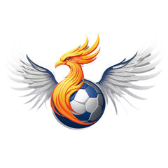 Fototapeta premium soccer ball with wings