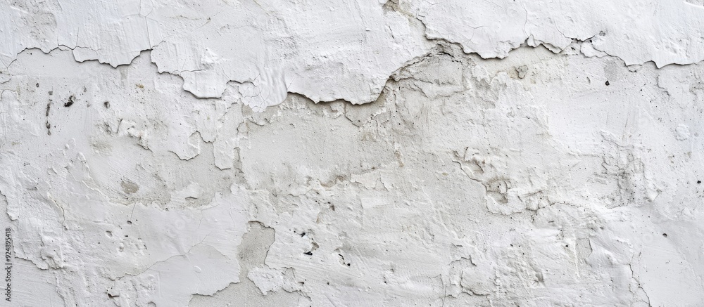 Aufkleber Texture of a dusty white cement or concrete wall providing an empty spot for an image. Creative banner. Copyspace image