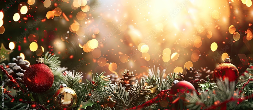 Leinwandbilder festive christmas backdrop with space for your message in the image. creative banner. copyspace imag