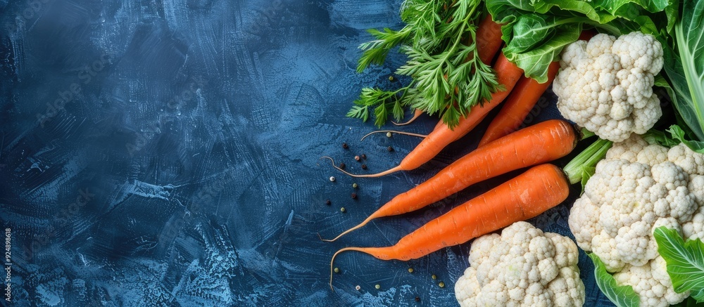 Aufkleber nutritious organic vegetables featuring cauliflower and carrots perfect for backgrounds and health r