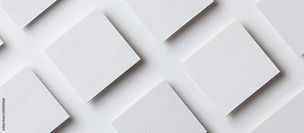 Poster design friendly blank business cards isolated on a white background serving as a mockup for visual r