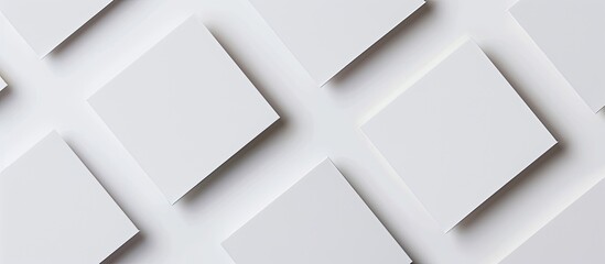 Obraz premium Design friendly blank business cards isolated on a white background serving as a mockup for visual representation with available copy space image