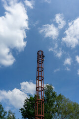 Zollverein Abandoned Industrial Complex and Architectural Spot with Rusty Pipe, Bauhaus Inspired...