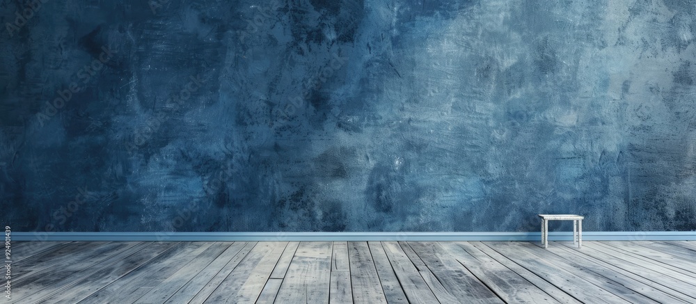 Poster navy blue textured wall for text design with copy space image