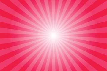 Obraz premium Abstract electric crimson red sunburst background with sun ray. Pattern of starburst. Texture with light of sunburst. Radial beam of sunlight. Retro background with flash. Design of sunbeams. Vector.