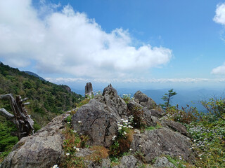 In Korea Beautiful and fantastic autumn sky and mountains