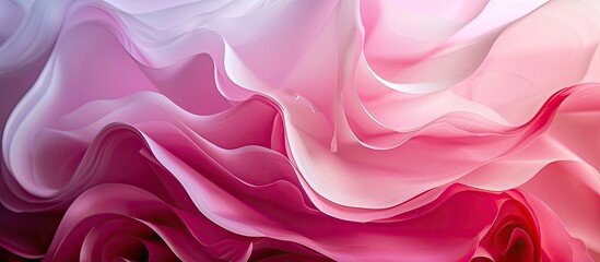 Obraz premium Magenta paper layers in closeup create abstract art with blurred clouds perfect for a copy space image