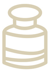 Beige linear icons representing spa beauty services, relax, skincare and wellness. Beauty services