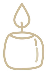 Beige linear icons representing spa beauty services, relax, skincare and wellness. Beauty services