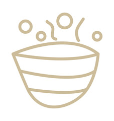 Beige linear icons representing spa beauty services, relax, skincare and wellness. Beauty services