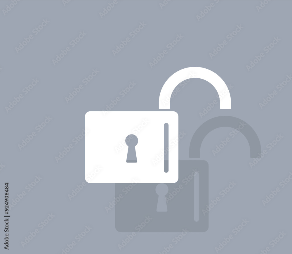 Poster vector icon of white color with shadow on gray background