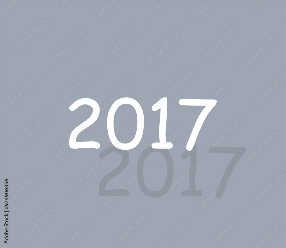 Poster vector icon of white color with shadow on gray background