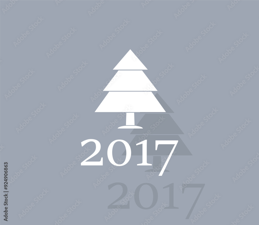 Poster vector icon of white color with shadow on gray background