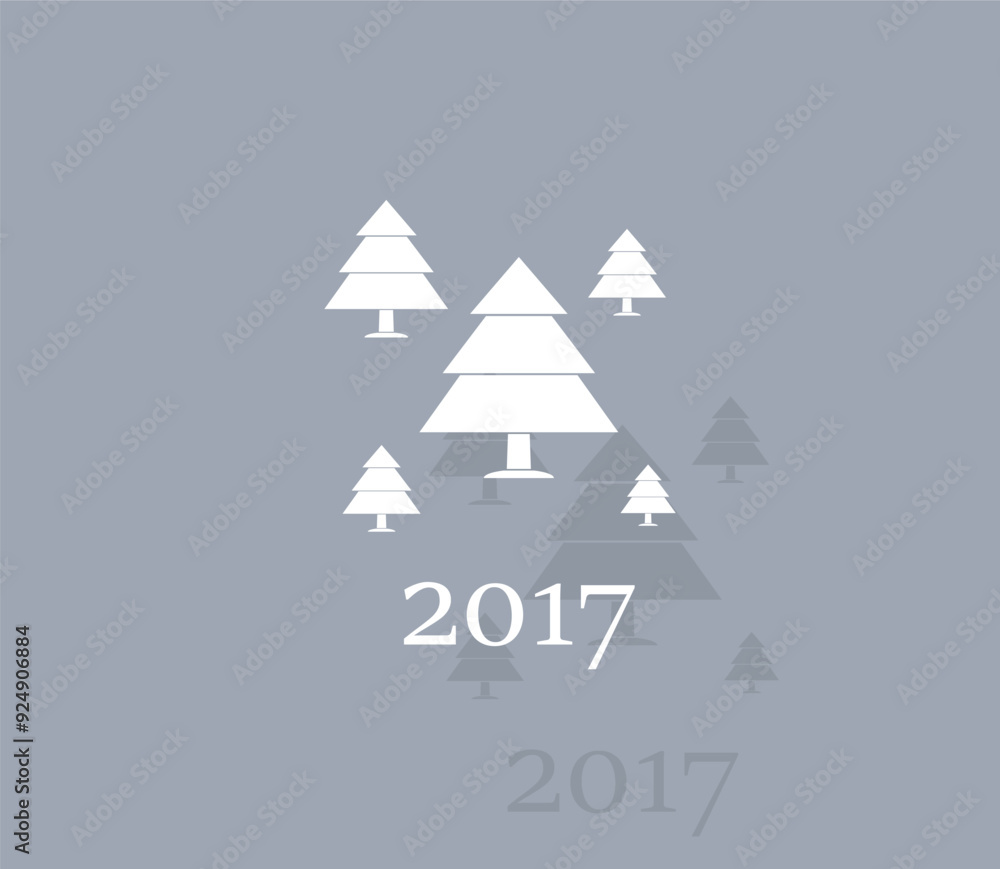 Poster vector icon of white color with shadow on gray background
