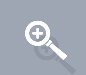 Obraz premium Vector icon of white color with shadow on gray background