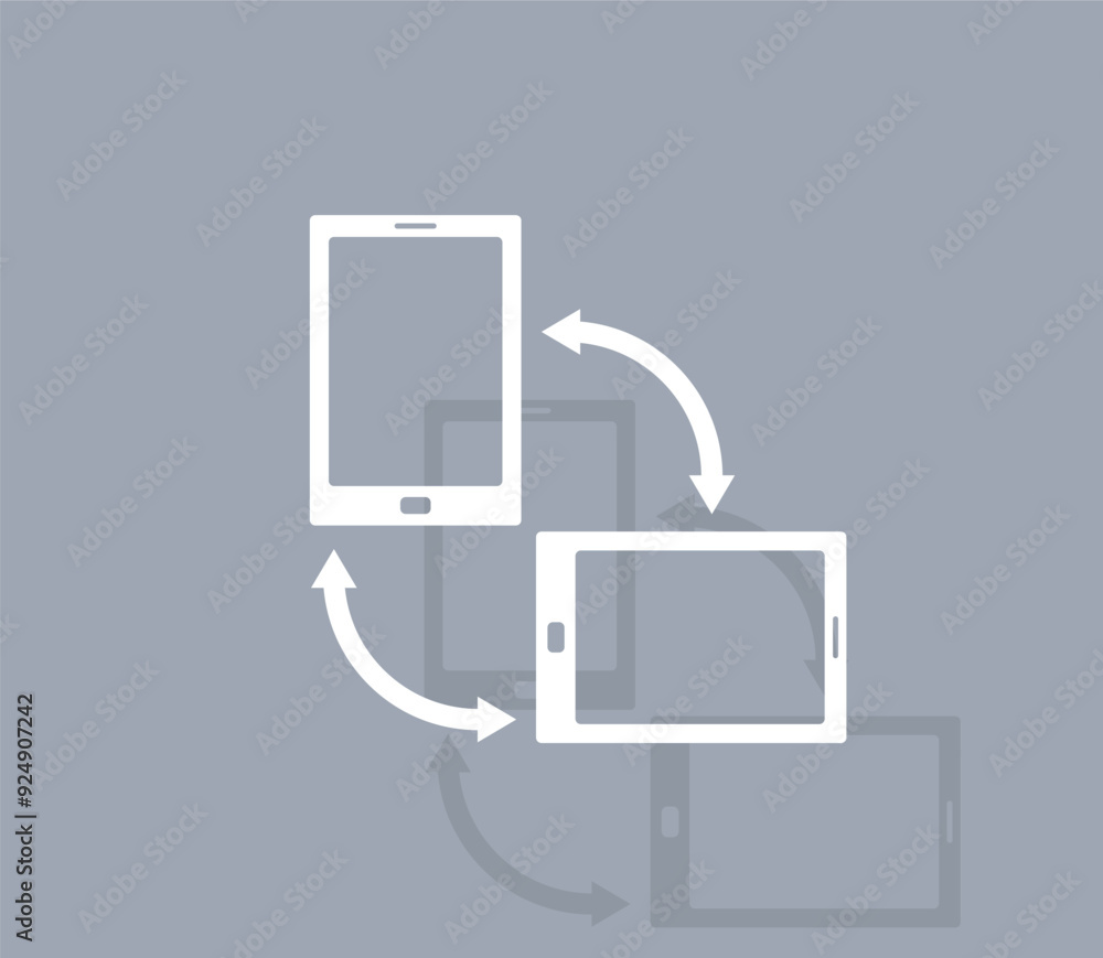 Aufkleber vector icon of white color with shadow on gray background