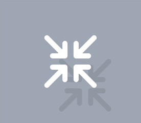 Fototapeta premium Vector icon of white color with shadow on gray background