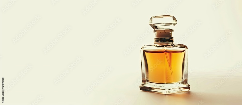 Aufkleber Isolated on a white background a bottle of perfume is displayed with copy space image