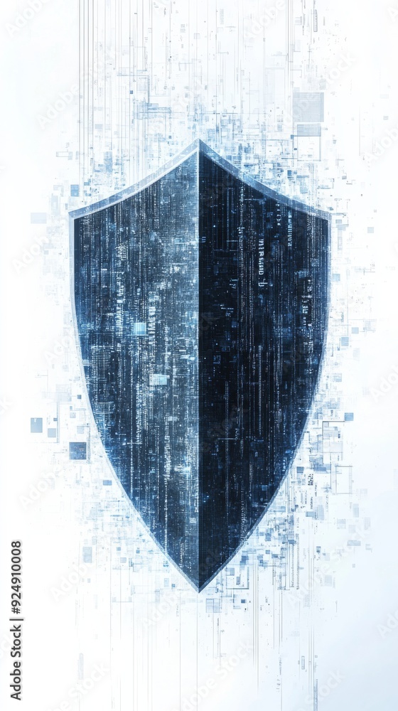 Poster digital shield protecting data flowing on internet