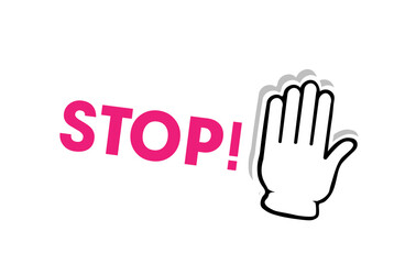 stop. Up hand. Gesture. Vector illustrations for websites, posters, promotional .