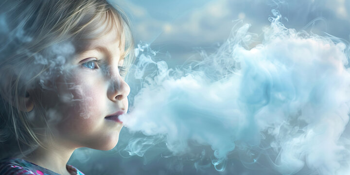 Toxic Cloud: The Harmful Effects of Secondhand Smoke on Children - Describe secondhand smoke as a toxic cloud that surrounds children, impacting their health and well-being