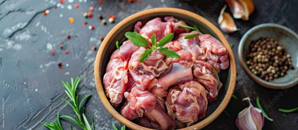 Poster ideal for preparing bheja fry or bheja masala uncooked goat brain also known as bheja or mutton brai