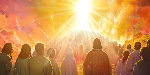 The Glorious Return: Anticipating the Second Coming of Christ - Visualize a scene of anticipation and hope as believers await the return of Christ