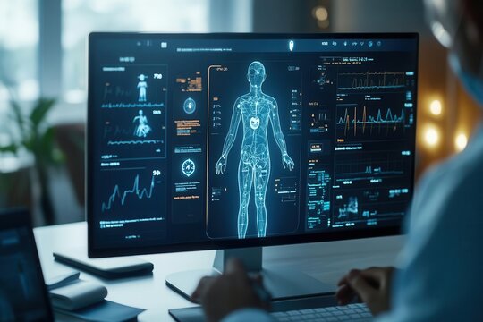 A close-up of a telemedicine interface showing chronic care metrics being discussed in a virtual care appointment