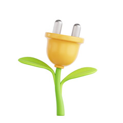 Bio Energy 3D Icon Illustration