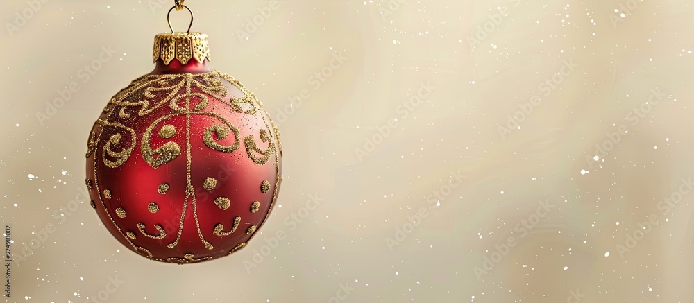 Poster holiday ornament with a festive design ideal for christmas decorations showcasing a copy space image