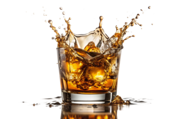 Elegant bourbon splash png