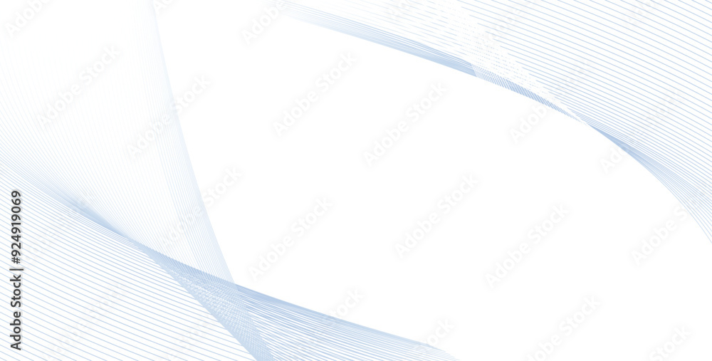 Poster abstract blue wave background. blue minimal round lines abstract background. thin line wavy abstract