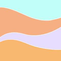 波のイメージのレトロな背景素材のイラスト14