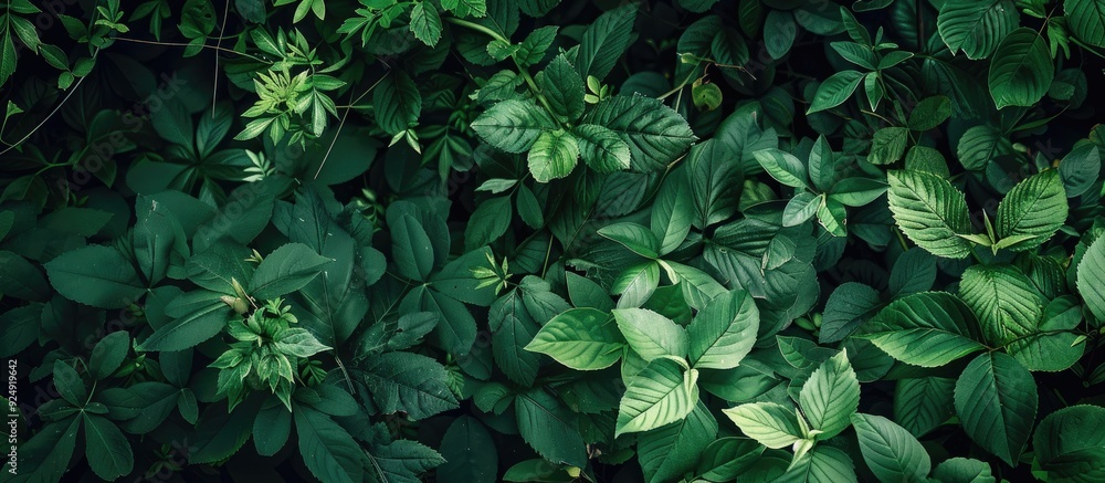Poster nature in green hues ideal as a backdrop or wallpaper with available copy space image
