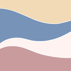 波のイメージのレトロな背景素材のイラスト6