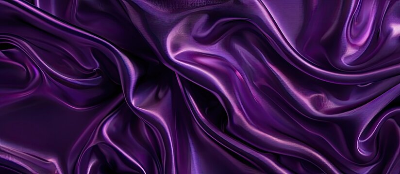 Background of purple satin fabric with copy space image
