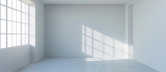 Obraz premium Light gradient empty room with a simple blank interior provides a creative backdrop for projects featuring ample copy space image